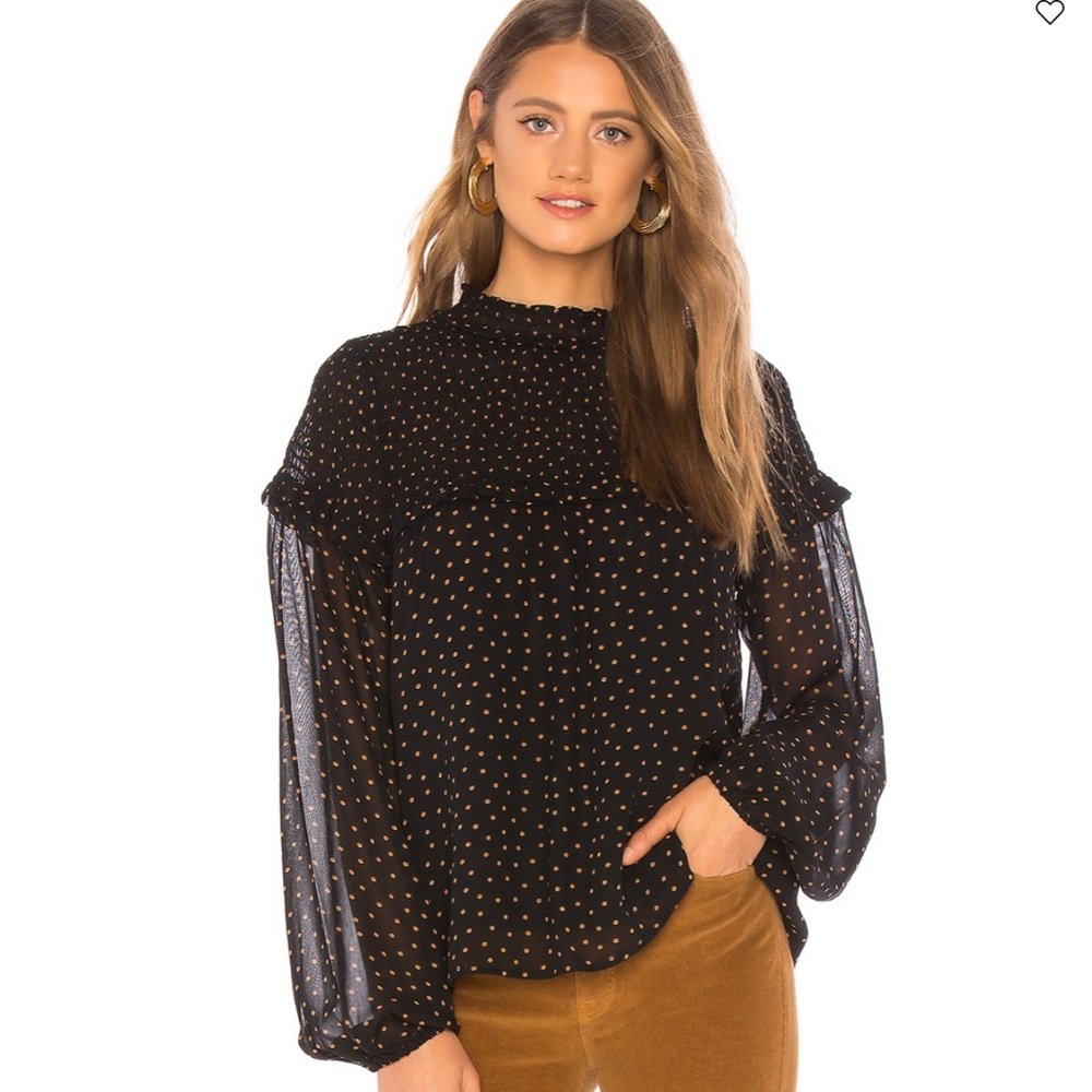 Revolve Sanctuary Bria Smocked Blouse NWT!